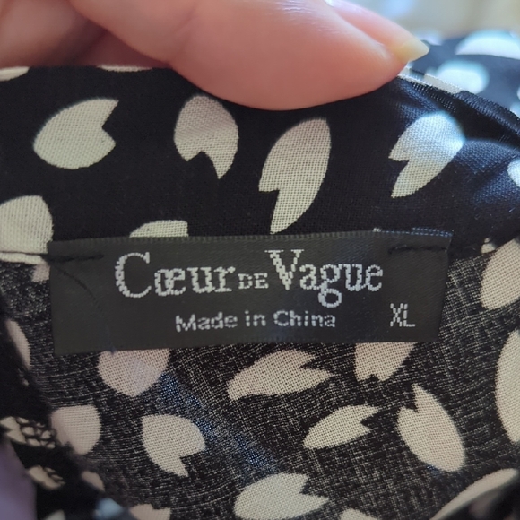 ⚡3x1 Bundle Dresses Cœur de Vague Black and White Halter Dress - Picture 5 of 12